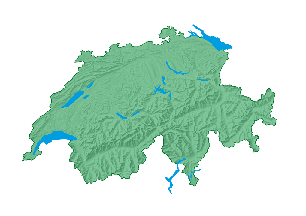 Karte der Schweiz